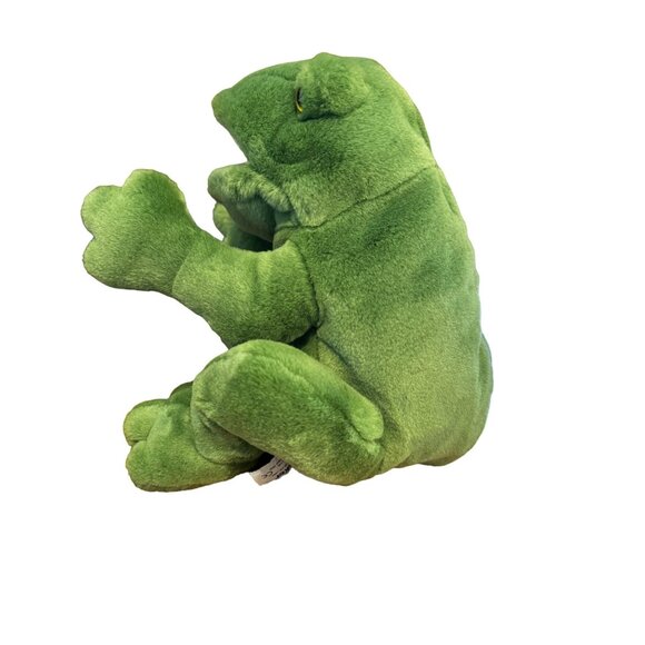 Russ Berrie Croaker Green Frog Hand Puppet Plush Stuffed Animal 10" No Sound - Picture 5 of 8